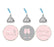 Pink Blush and Gray Pop Fizz Clink Wedding Hershey's Kiss Stickers-Set of 216-Andaz Press-