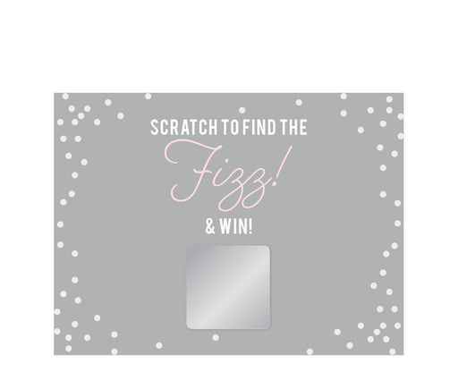 Pink Blush and Gray Pop Fizz Clink Wedding Scratch Game Cards-Set of 30-Andaz Press-