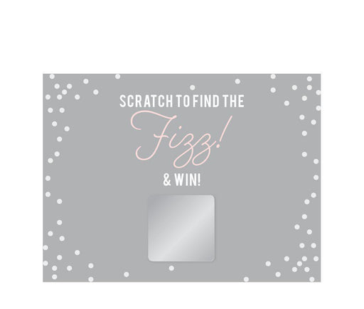 Pink Blush and Gray Pop Fizz Clink Wedding Scratch Game Cards-Set of 30-Andaz Press-