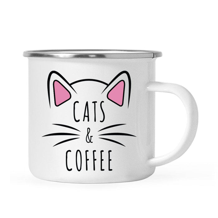 Pink Cat Svg Campfire Coffee Mug-Set of 1-Andaz Press-Cats & Coffee-