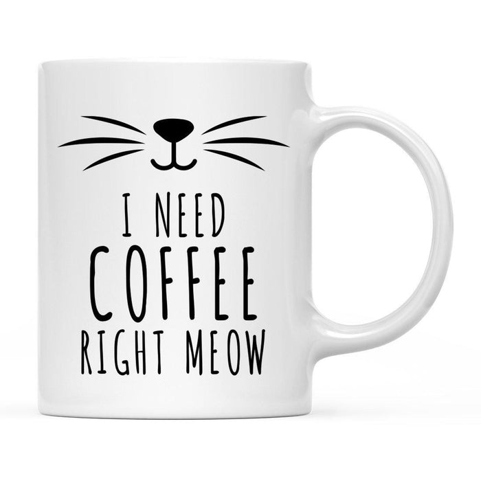 Pink Cat Svg Ceramic Coffee Mug-Set of 1-Andaz Press-Cat Mom-