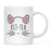 Pink Cat Svg Ceramic Coffee Mug-Set of 1-Andaz Press-Cat Mom-