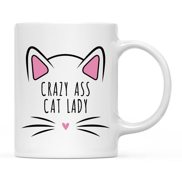 Pink Cat Svg Ceramic Coffee Mug-Set of 1-Andaz Press-Cat Mom-