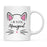 Pink Cat Svg Ceramic Coffee Mug-Set of 1-Andaz Press-Cat Mom-