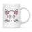 Pink Cat Svg Ceramic Coffee Mug-Set of 1-Andaz Press-Cat Mom-