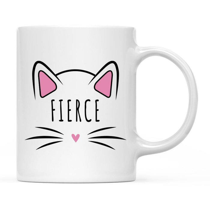 Pink Cat Svg Ceramic Coffee Mug-Set of 1-Andaz Press-Cat Mom-