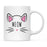 Pink Cat Svg Ceramic Coffee Mug-Set of 1-Andaz Press-Cat Mom-