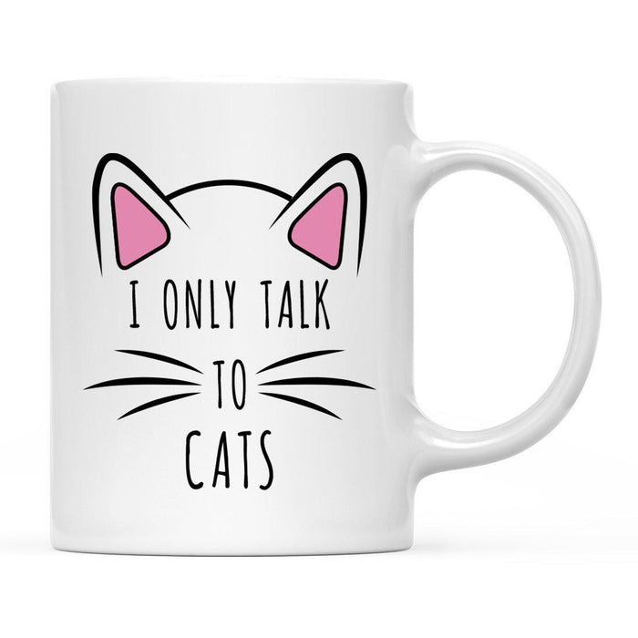 Pink Cat Svg Ceramic Coffee Mug-Set of 1-Andaz Press-Cat Mom-