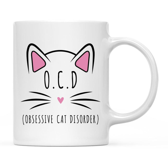 Pink Cat Svg Ceramic Coffee Mug-Set of 1-Andaz Press-Cat Mom-