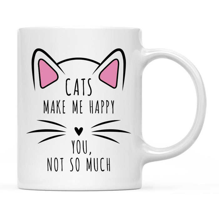 Pink Cat Svg Ceramic Coffee Mug-Set of 1-Andaz Press-Cat Mom-