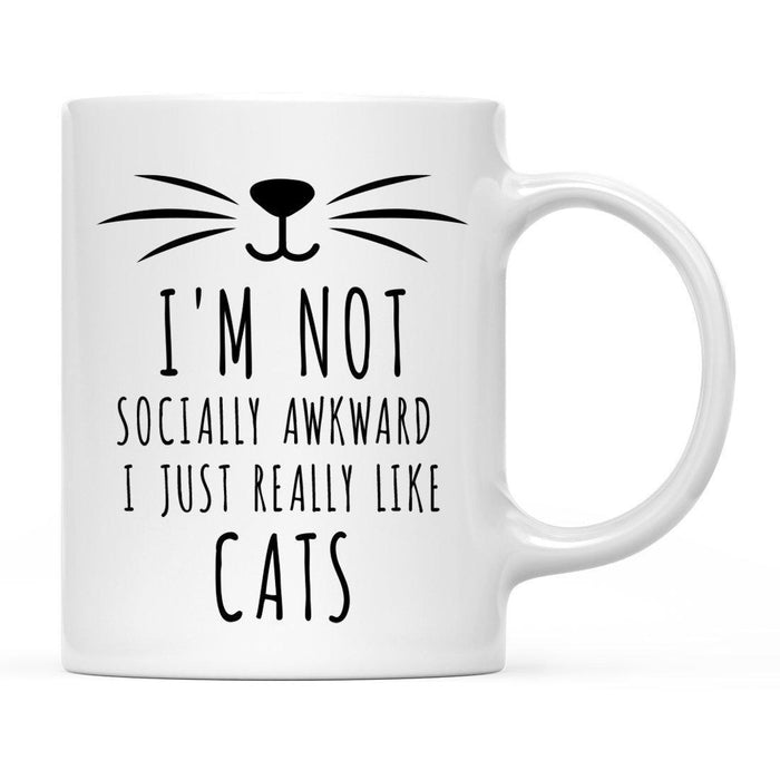 Pink Cat Svg Ceramic Coffee Mug-Set of 1-Andaz Press-Cat Mom-