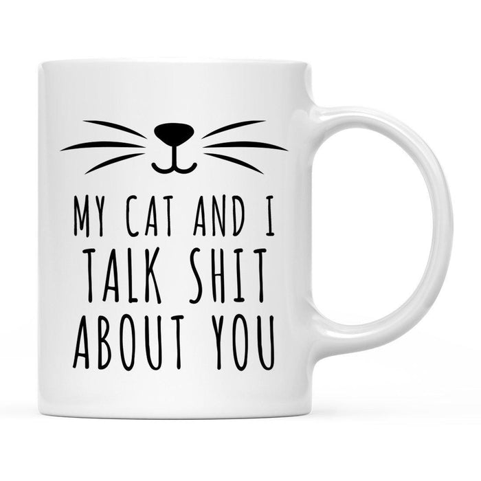 Pink Cat Svg Ceramic Coffee Mug-Set of 1-Andaz Press-Cat Mom-