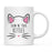 Pink Cat Svg Ceramic Coffee Mug-Set of 1-Andaz Press-Cat Mom-