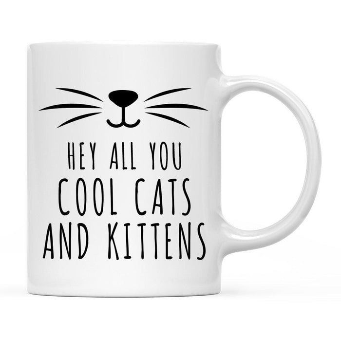 Pink Cat Svg Ceramic Coffee Mug-Set of 1-Andaz Press-Cat Mom-