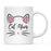 Pink Cat Svg Ceramic Coffee Mug-Set of 1-Andaz Press-Cat Mom-