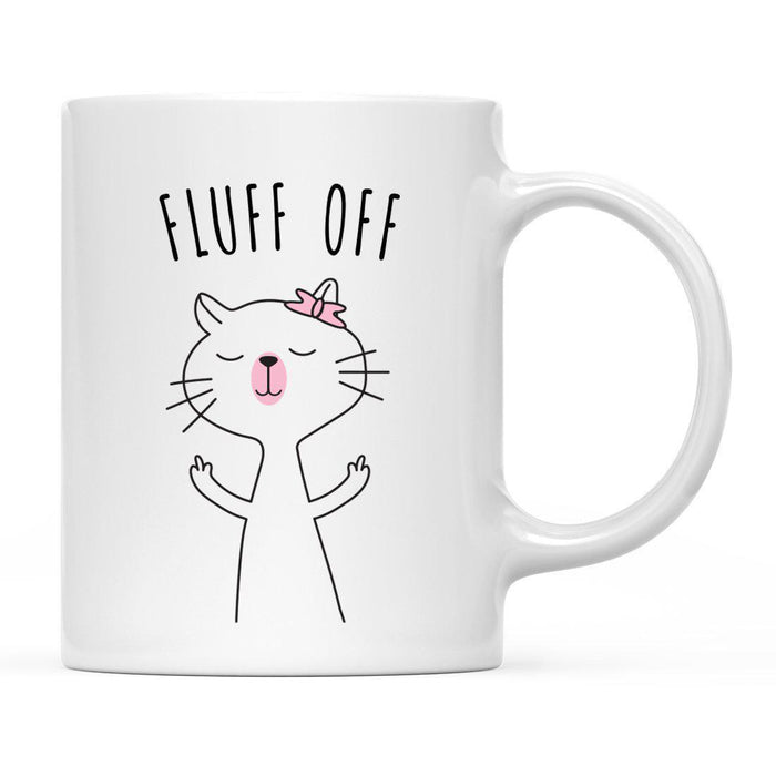 Pink Cat Svg Ceramic Coffee Mug-Set of 1-Andaz Press-Fluff Off-