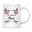 Pink Cat Svg Ceramic Coffee Mug-Set of 1-Andaz Press-Meow 1-