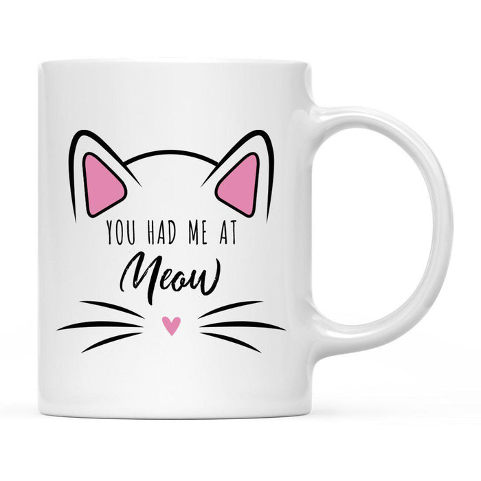 Pink Cat Svg Ceramic Coffee Mug-Set of 1-Andaz Press-Meow 1-