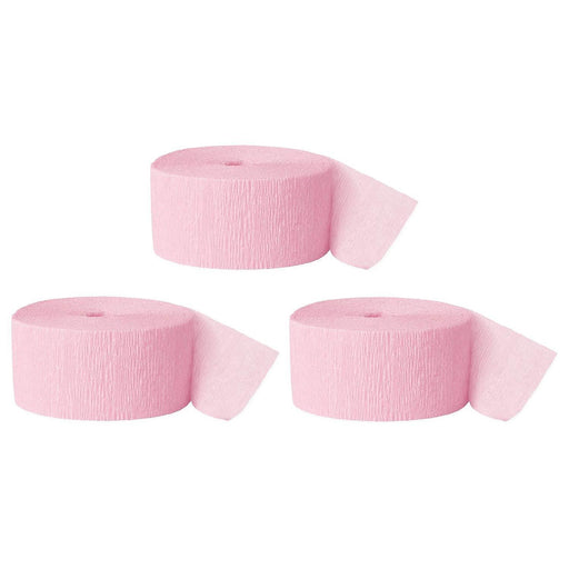 Pink Crepe Paper Streamer Hanging Decorative Kit-Set of 3-Andaz Press-