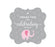 Pink Girl Elephant Baby Shower Fancy Frame Gift Tags-Set of 24-Andaz Press-Thank You For Celebrating With Us!-
