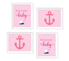 Pink Girl Nautical Baby Shower Party Signs & Graphic Decorations-Set of 4-Andaz Press-