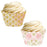 Pink Roses and Blush Pink and Gold Design Cupcake Wrappers-set of 24-Andaz Press-