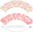 Pink Roses and Bokeh Pink Glitter Cupcake Wrappers-set of 24-Andaz Press-