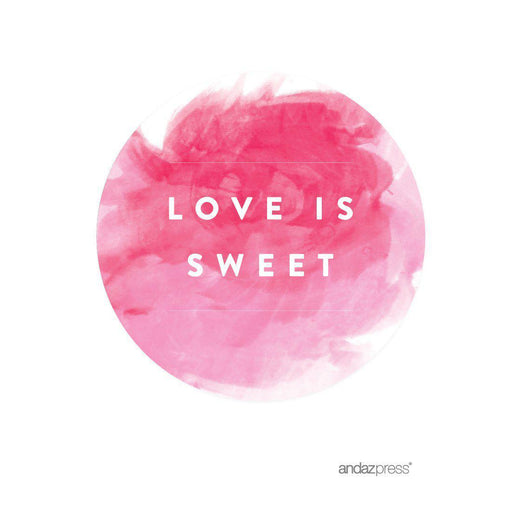 Pink Watercolor Wedding Cupcake Topper DIY Party Favors Kit-Set of 20-Andaz Press-