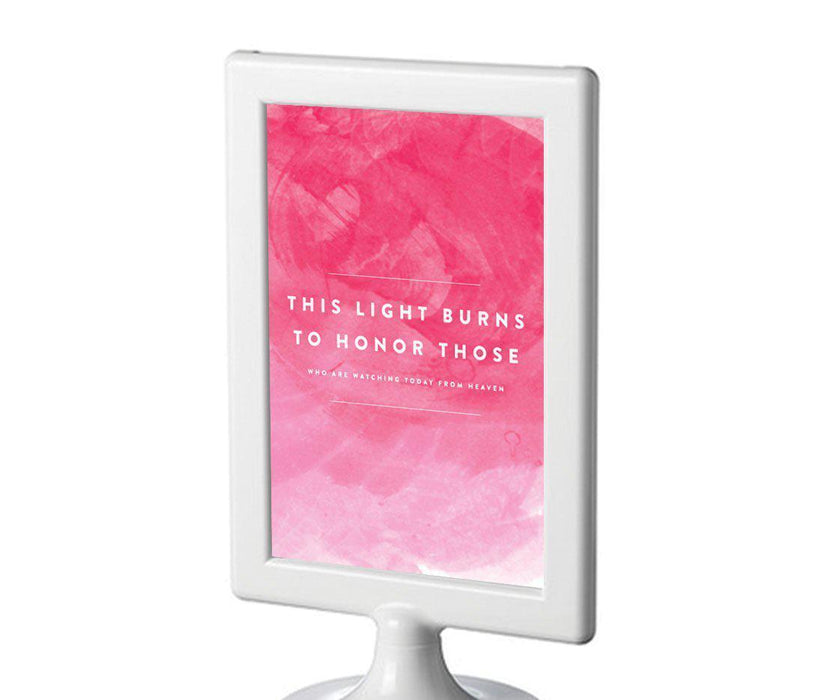 Pink Watercolor Wedding Framed Party Signs-Set of 1-Andaz Press-Mr. & Mrs.-