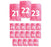 Pink Watercolor Wedding Table Numbers-Set of 20-Andaz Press-21-40-