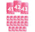 Pink Watercolor Wedding Table Numbers-Set of 20-Andaz Press-41-60-