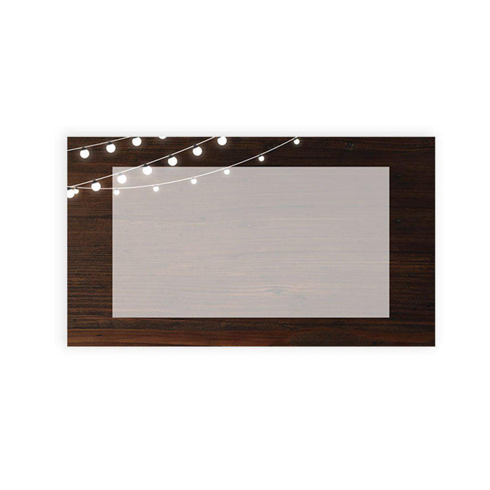 Place Cards for Wedding Party Tables, Seating Name Place Cards, Wedding Decorations Design 1-Set of 60-Andaz Press-Rustic Wood String Lights-
