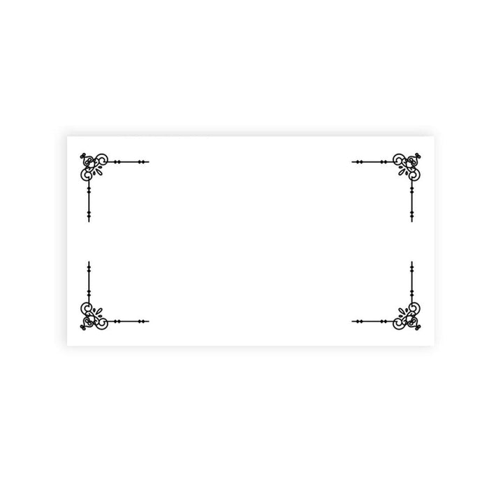 Place Cards for Wedding Party Tables, Seating Name Place Cards for Holders, Design 2-Set of 60-Andaz Press-Dark Green Elegant Ornate-