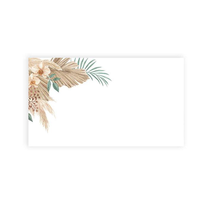 Place Cards for Wedding Party Tables, Seating Name Place Cards for Holders, Design 2-Set of 60-Andaz Press-Boho Tropical Dried Floral Palm Leaves-