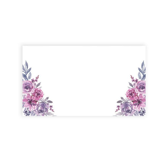 Place Cards for Wedding Party Tables, Seating Name Place Cards for Holders, Design 2-Set of 60-Andaz Press-Lavender Watercolor Florals-