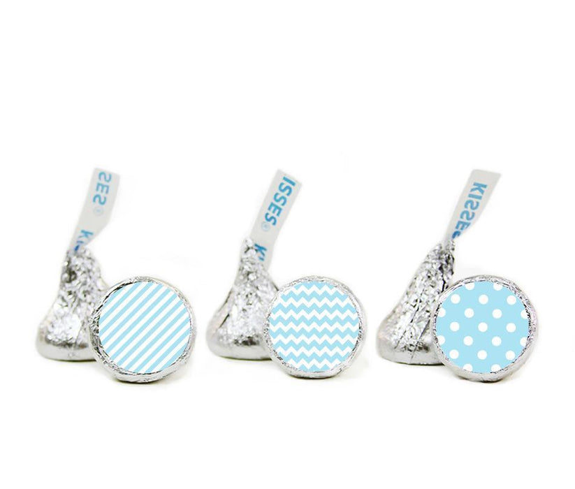 Polka Dots, Stripes, Chevron Hershey's Kisses Stickers-Set of 216-Andaz Press-Ivory-