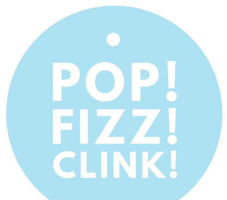 Pop, Fizz, Clink! Circle Gift Tags, Modern Style-Set of 24-Andaz Press-Baby Blue-