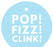 Pop, Fizz, Clink! Circle Gift Tags, Modern Style-Set of 24-Andaz Press-Baby Blue-