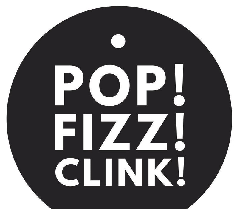 Pop, Fizz, Clink! Circle Gift Tags, Modern Style-Set of 24-Andaz Press-Black-