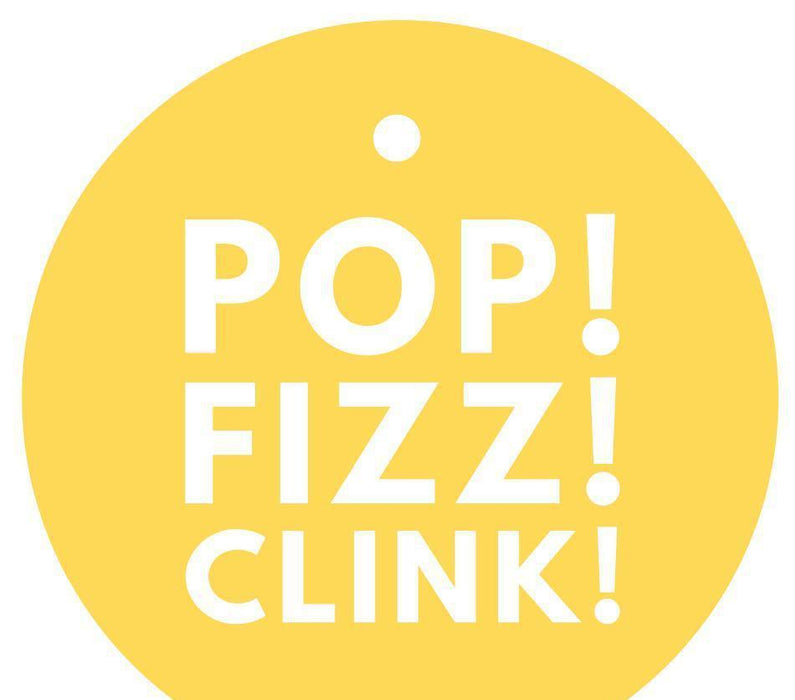 Pop, Fizz, Clink! Circle Gift Tags, Modern Style-Set of 24-Andaz Press-Yellow-
