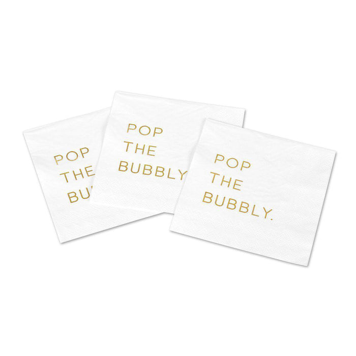 Pop the Bubbly Funny Cocktail Napkins-Set of 50-Andaz Press-