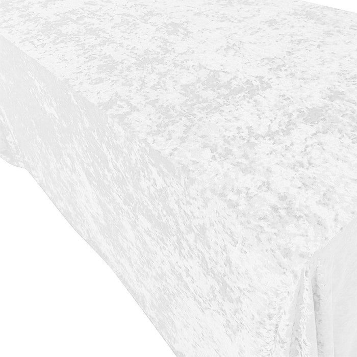 Premium Crushed Velvet Rectangle Tablecloth, 90 x 156 Inch-Set of 1-Koyal Wholesale-Champagne-