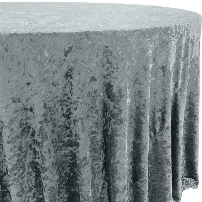 Premium Crushed Velvet Round Tablecloth, 120 Inches-Set of 1-Koyal Wholesale-Royal Purple-