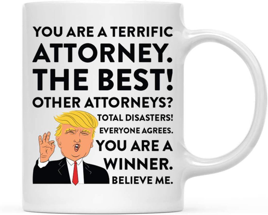 President Donald Trump Terrific Career Ceramic Coffee Mug Collection 1-Set of 1-Andaz Press-Attorney-