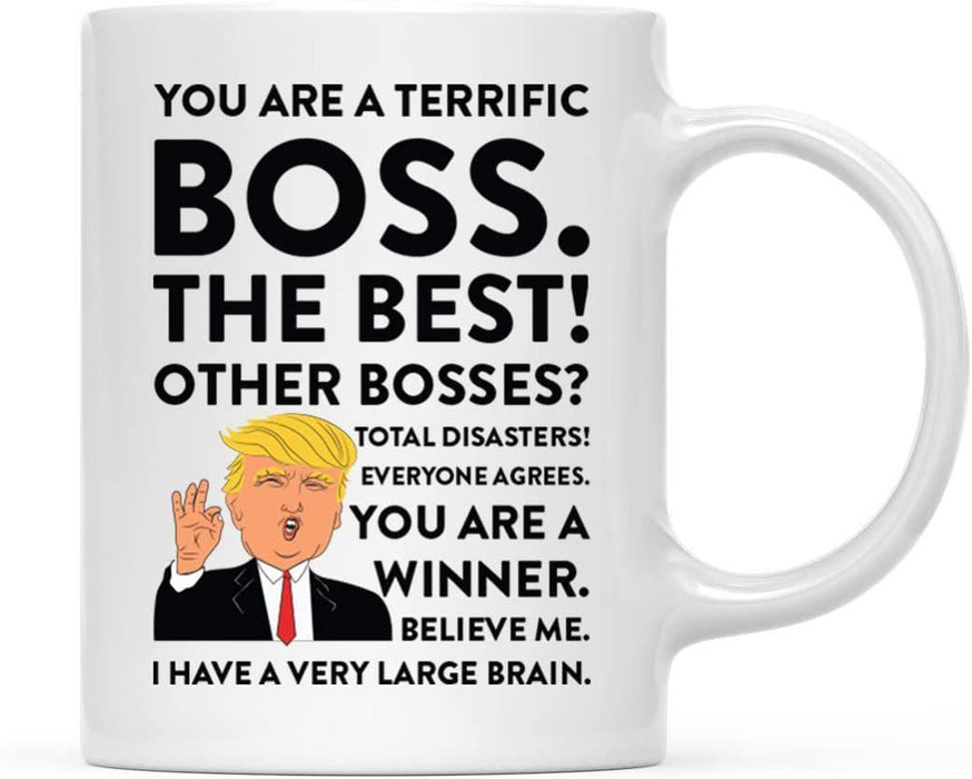 President Donald Trump Terrific Career Ceramic Coffee Mug Collection 1-Set of 1-Andaz Press-Boss-