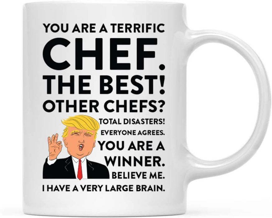 President Donald Trump Terrific Career Ceramic Coffee Mug Collection 1-Set of 1-Andaz Press-Chef-