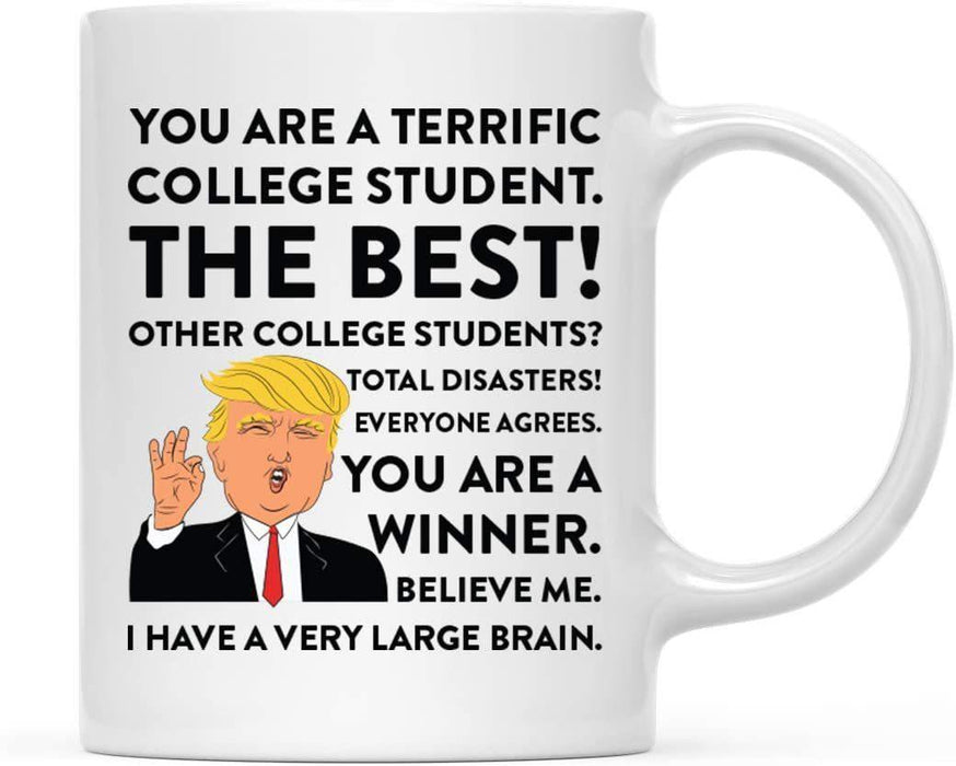 President Donald Trump Terrific Career Ceramic Coffee Mug Collection 1-Set of 1-Andaz Press-College Student-