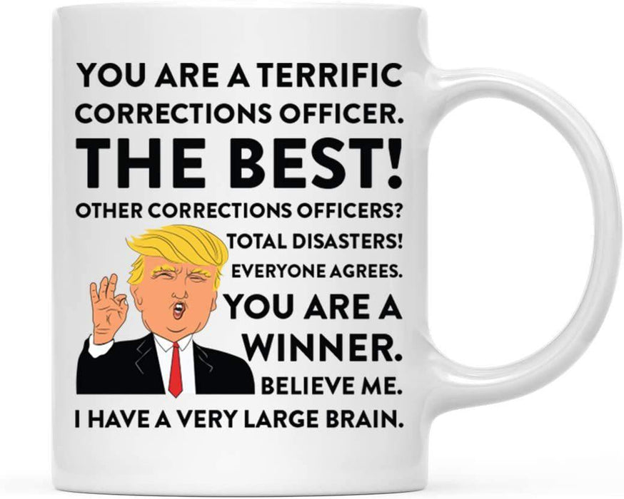 President Donald Trump Terrific Career Ceramic Coffee Mug Collection 1-Set of 1-Andaz Press-Corrections Officer-