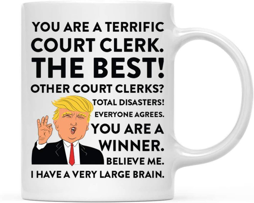 President Donald Trump Terrific Career Ceramic Coffee Mug Collection 1-Set of 1-Andaz Press-Court Clerk-