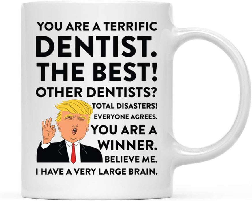 President Donald Trump Terrific Career Ceramic Coffee Mug Collection 1-Set of 1-Andaz Press-Dentist-